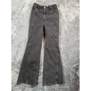 We the Free People Florence Flare Jeans Womens 29x32 Black Wash High Rise